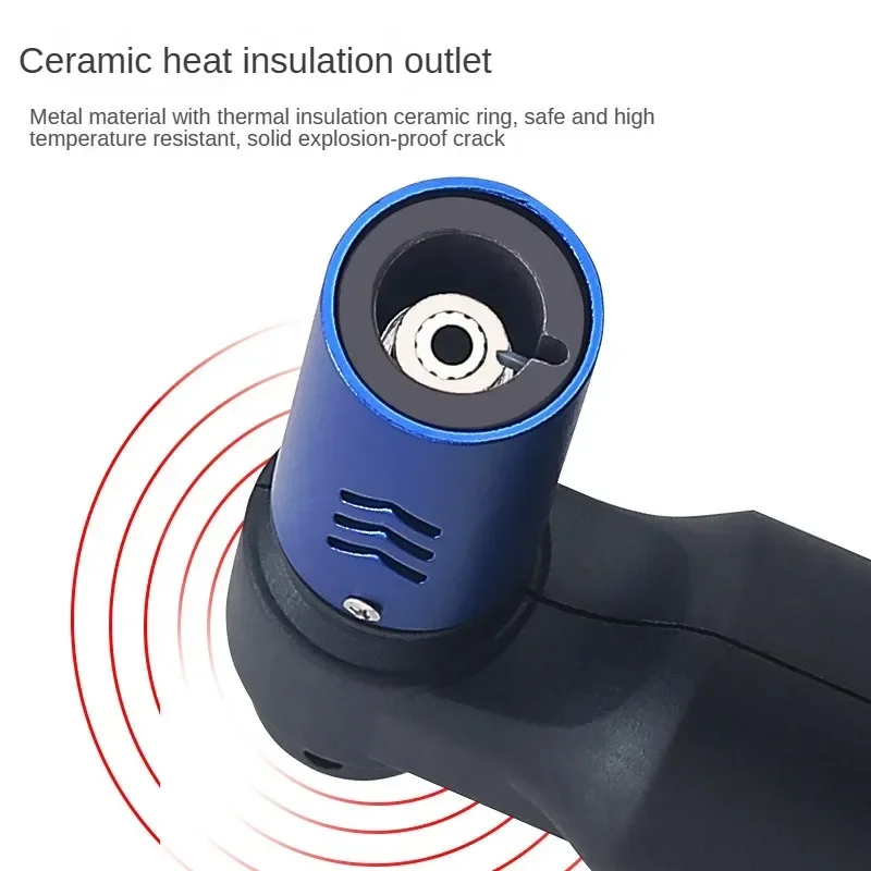 HONEST-Getto accendino a gas butano, accendisigari, tubo da cucina antivento, gioielli in metallo per barbecue, accendino per saldatura, gadget da