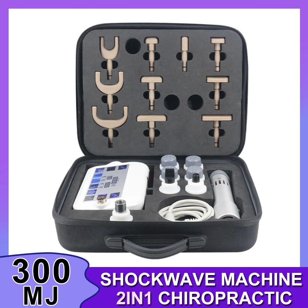 Shockwave Therapy Machine 300MJ Limbs Pain Relief Tennis Elbow Muscle Massage Spinal Adjustment Tool Body Massager Home Use