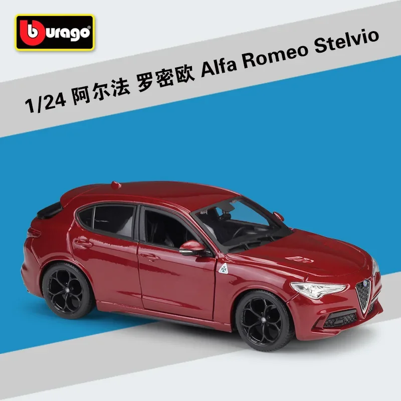 Bburago 1:24 Alfa Romeo Stelvio simulation alloy car model Collect gifts toy B160