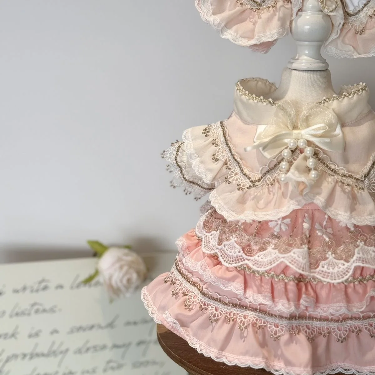 10cm 15cm 20cm 40cm 면 인형 옷, 핑크 색상 50-55cm 리본 인형 드레스 무료 배송