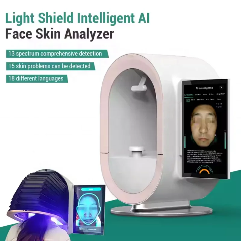 

Профессиональный анализатор кожи с 3D-дисплеем HD на 16 языках, сканер кожи с ИИ, диагностический анализатор для тестирования лица, аппарат для анализа состояния кожи