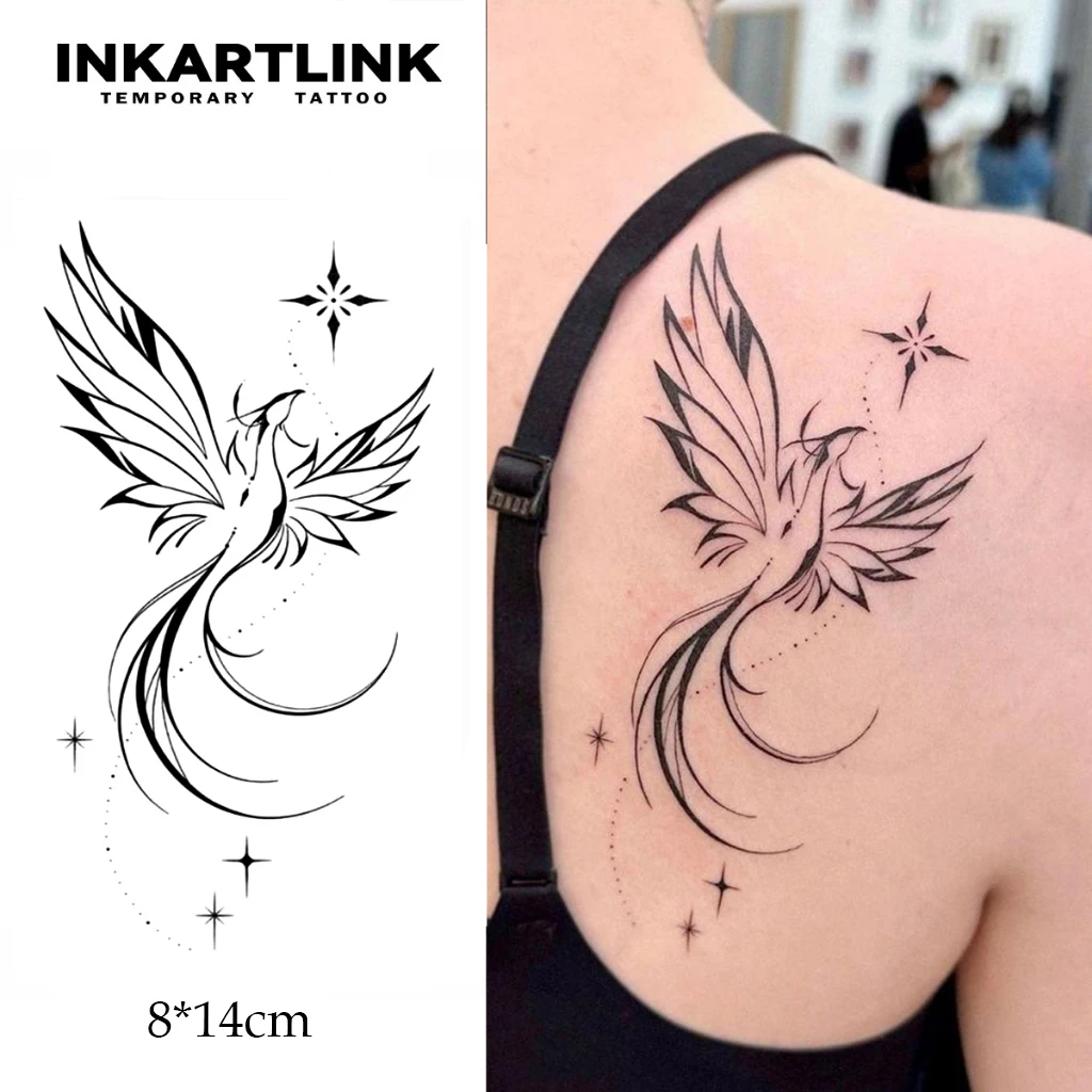 Simple - drawing Animal Patterns Temporary Tattoo,Lasts To 15 Days New Technology Magic Waterproof Semi Permanent Sticker.