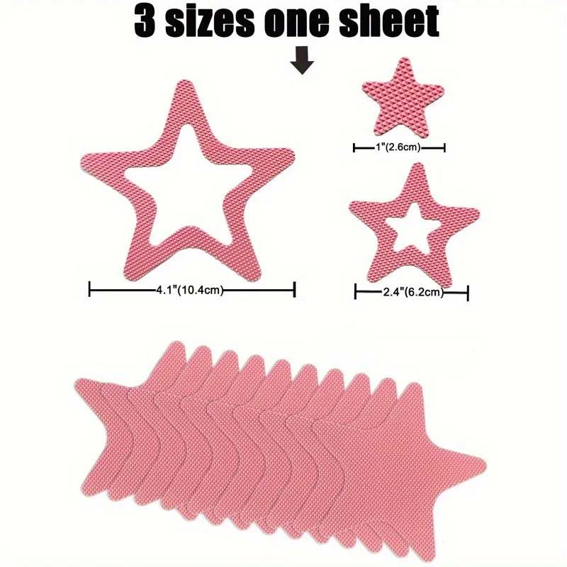 Waterproof Star Shaped Bathtub Sticker  Non-Slip, Self-Adhesive, Removable, and Decorative Perfect for Bathroom and Toilet Decor