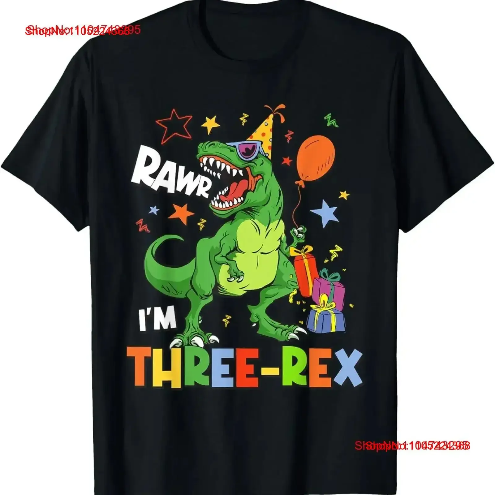 Kids 3rd Birthday Funny Rawn Im Three Rex Dinosaur Lover T Shirt vintage Washed Stylish homme fashion Stretched Versatile