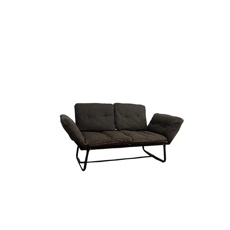 إطار معدني بنفسجي Futon Loveseat - سرير أريكة أنيق قابل للتحويل للمساحات الصغيرة، تصميم حديث، متعدد الاستخدامات في غرفة المعيشة أو