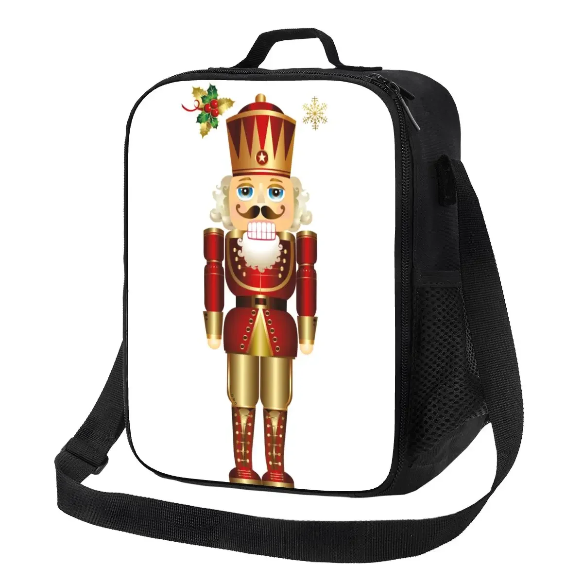 

Nutcracker Soldier King Portable Lunch Box Leakproof Cartoon Christmas Nutcrackers Cooler Thermal Food Lunch Bag Office Work