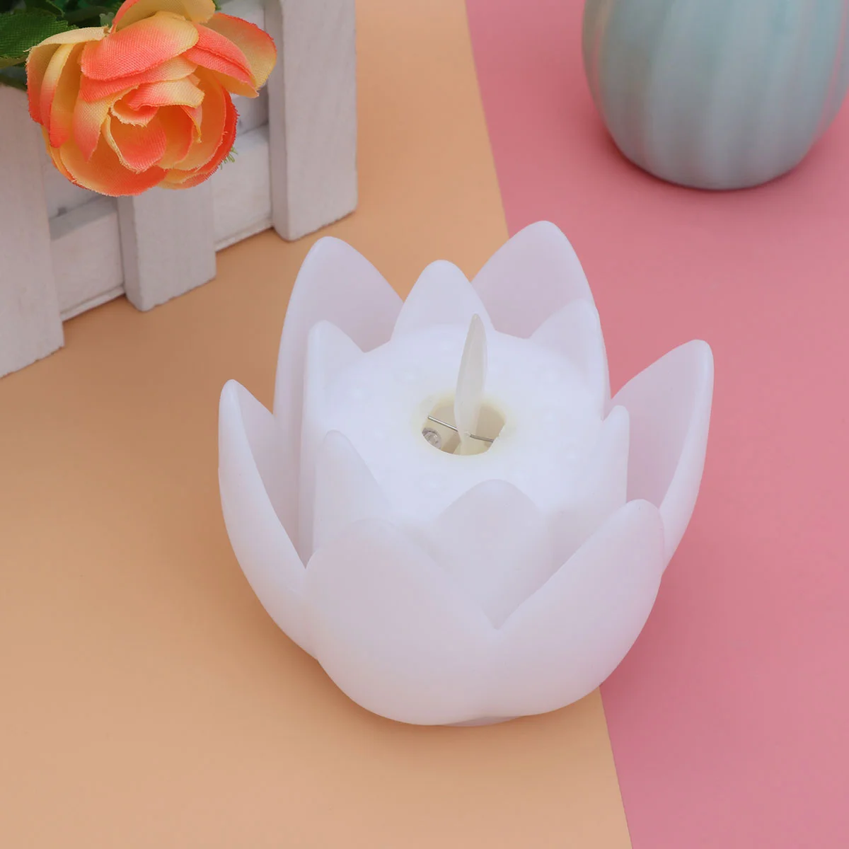 Lotus Lamp Flower Decorative Light Realistic LED Simulation Shaped Flameless
