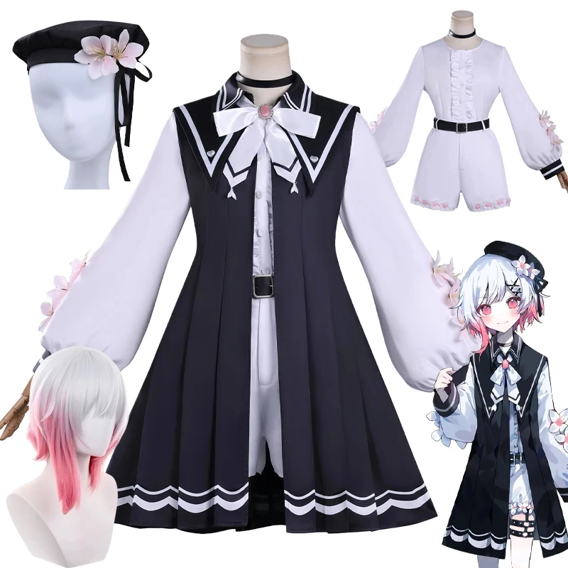 

Sakuraba Ema Magical Girl Witch Trials Cosplay Costumes Wig Uniform Hat Game Halloween Carnival Clothes for Women ,[6jh