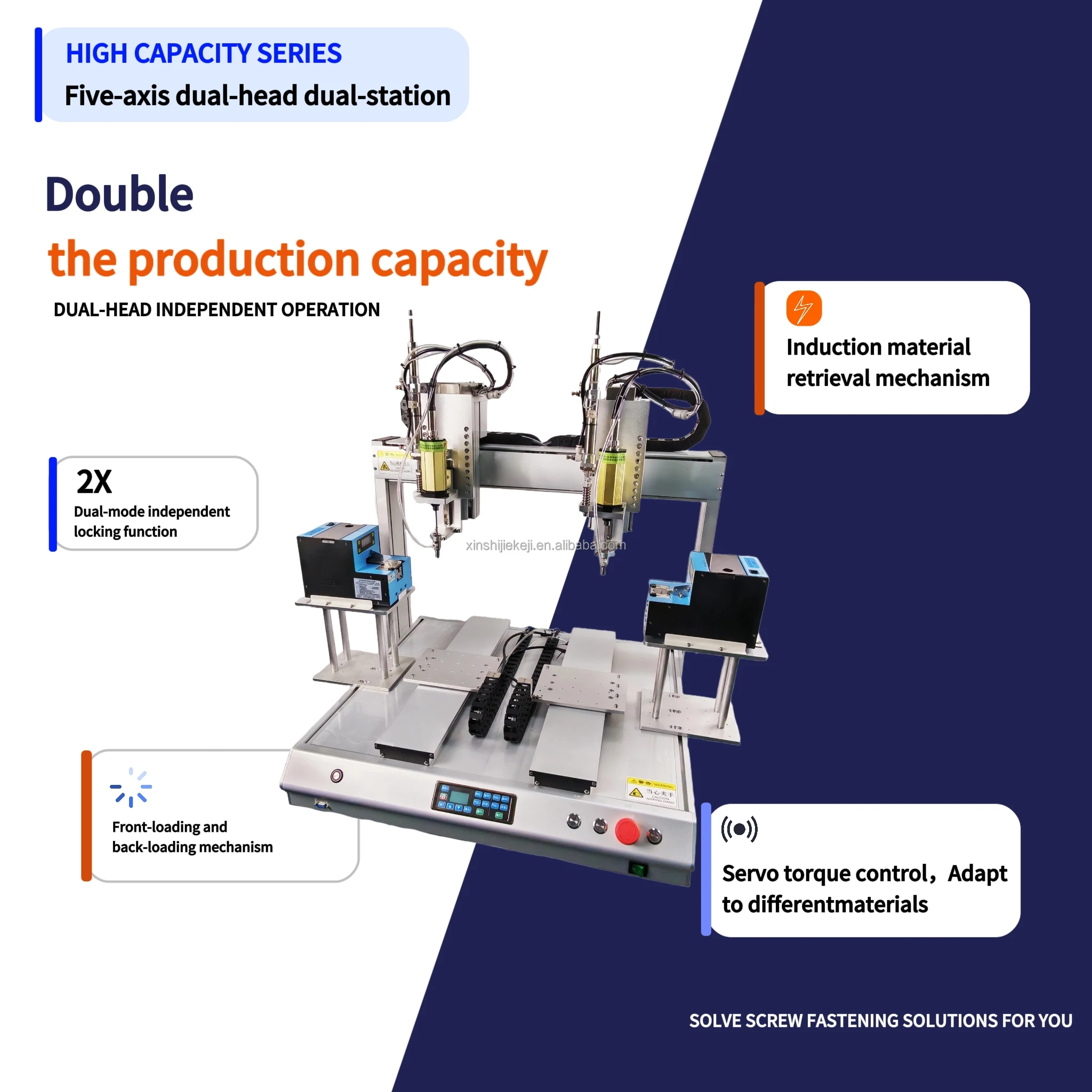 Fully Automatic Six-axis Cabinet Type Dual-station Suction-type Screw Locking