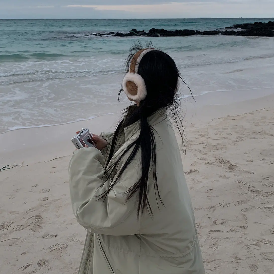 Women Parkas Long Coats Jackets Stand Collar Drawstring Coat Thick Warm Y2k Streetwear Jacket Work Outerwear Autumn Winter