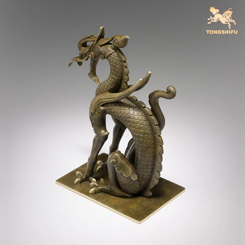 Rare Limited edition collection # TOP COOL 3D dragon Totems Handmade Copper Carving Model Comic Animation game play statue