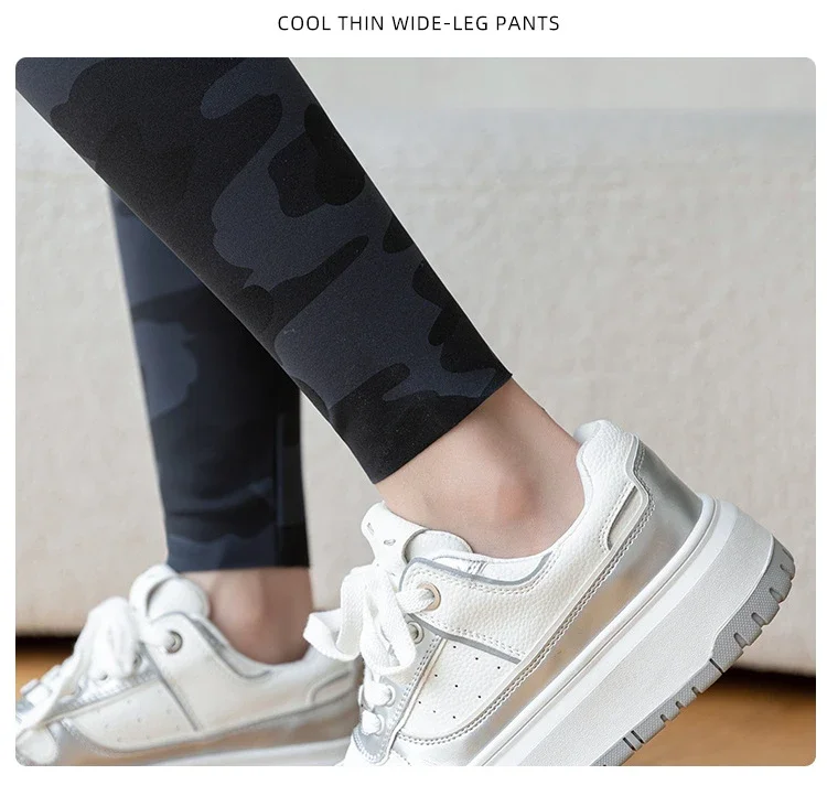 Frauen Camo Shark Hosen Hohe Taille Tasche Leggings Große Größe Dehnbare Casual Hosen Mode Dünne Yoga Fitness Hosen – Detail 14