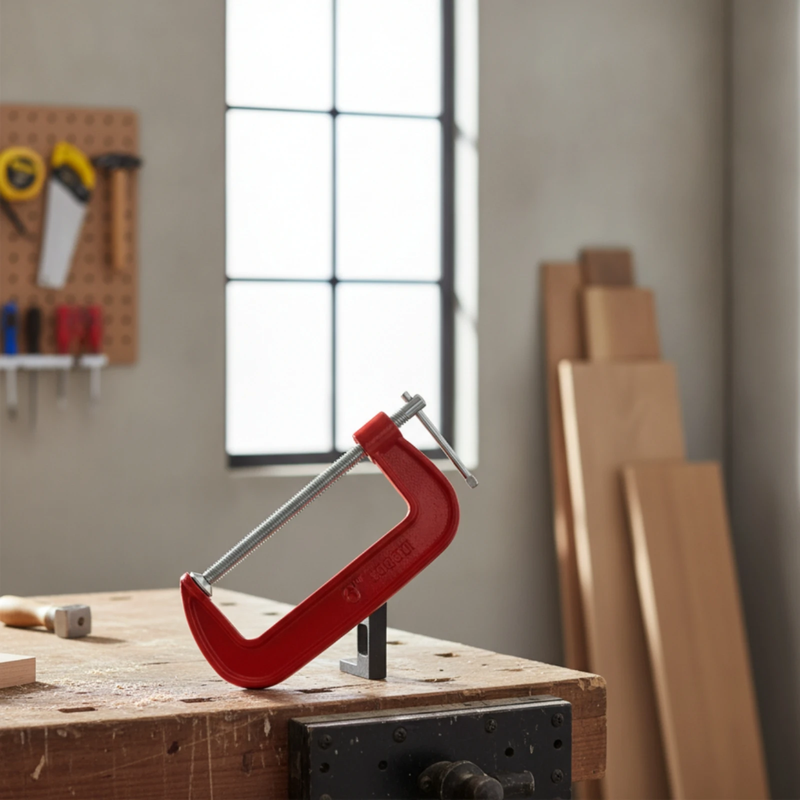 C-Clamp with T-Handle Long-Lasting C Clamp Small Stable for Woodworkers, Carpentry, Workshop