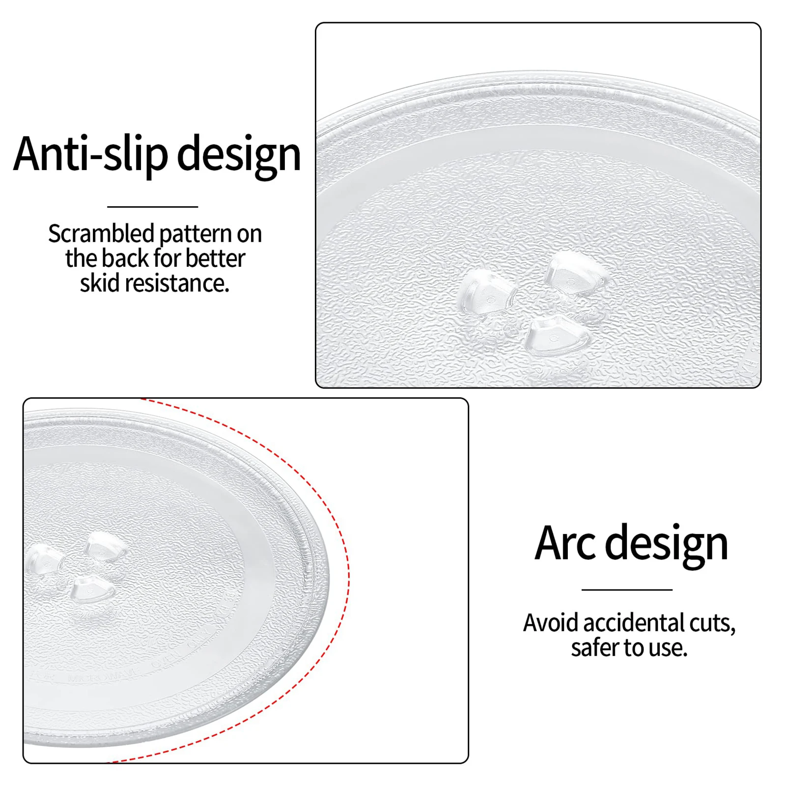 Microwave Plate Glass Turntable Replacement 9.6Inches Accessories Durable Easily Install