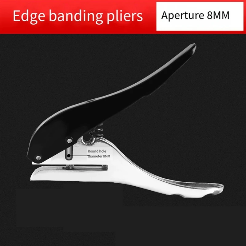 Heavy Duty Single Hole Punch For Paper Card Plastic Cardboard Punching Screw Eye Cover Pliers 8Mm