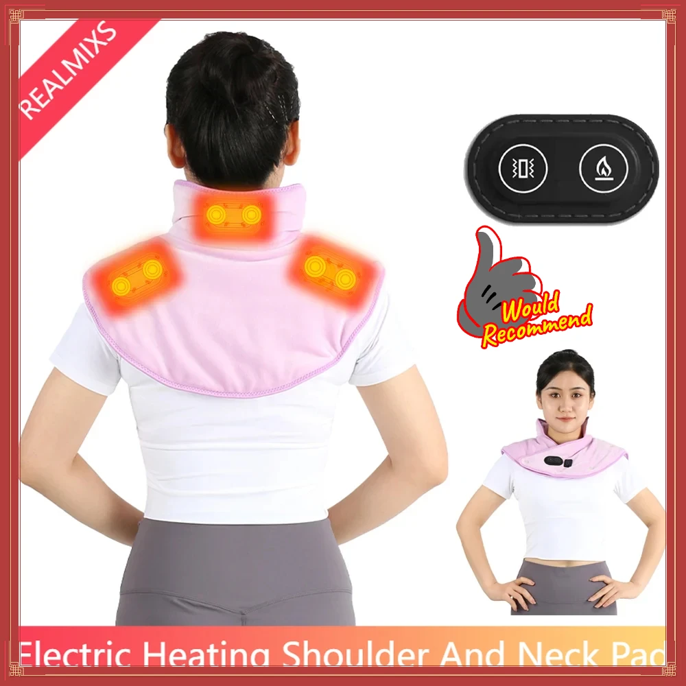 

Three Gear Electric Heating Shoulder Neck Massager Pad USB Rechargeable Heater Neck Brace Heating Pads Electric Heated Scarf