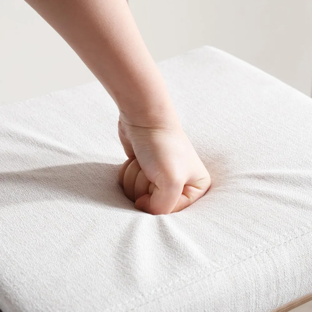 Counter Height Bar Stools Set of 2, 26 Swivel Bar Stools Saddle Backless Barstools for Kitchen Counter, Linen Counter Stools