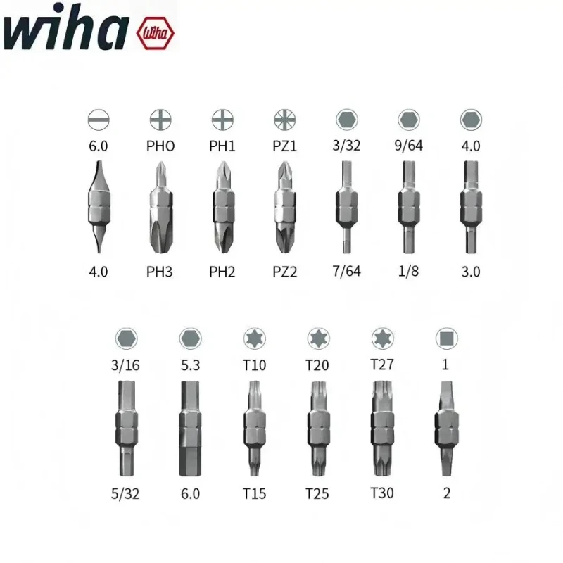 

WIHA 40907 26-in-1 LiftUp Screwdriver Set with Bit Holder, Magazine Storage 13 Interchangeable Bits