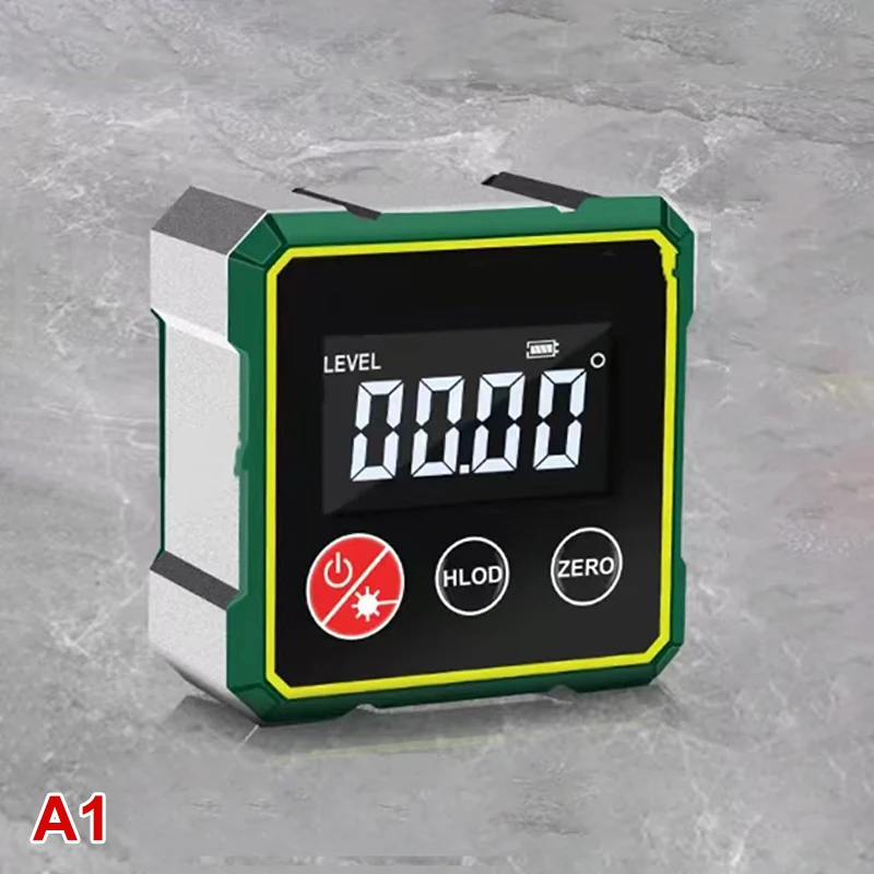 360° Magnetic Digital Angle Finder With Electronic Laser Gauge Ruler Type-C Charging LCD Electronic Protractor Measuring Tool