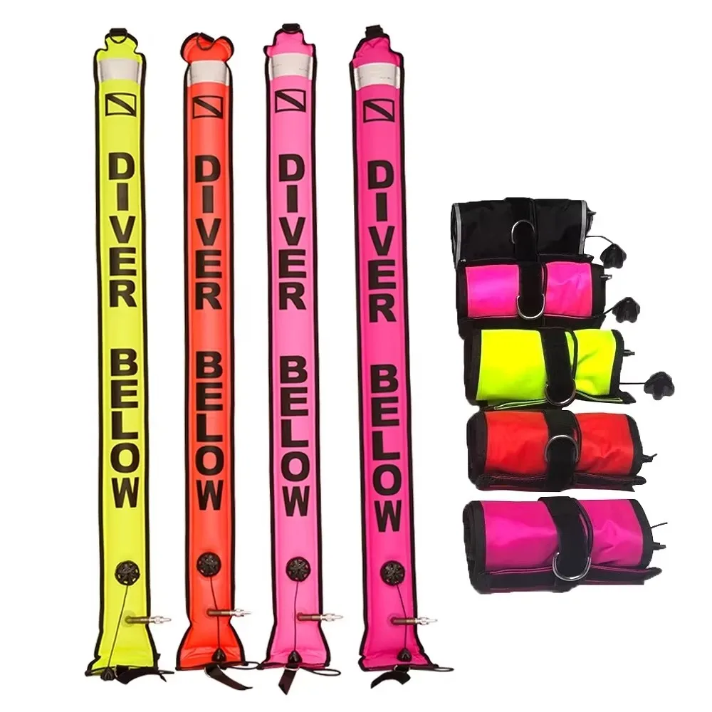 

Новый 1,2 м SMB буй для дайвинга, красочный надувной сигнальный маркер для подводного плавания, защитное снаряжение, аксессуар для буя