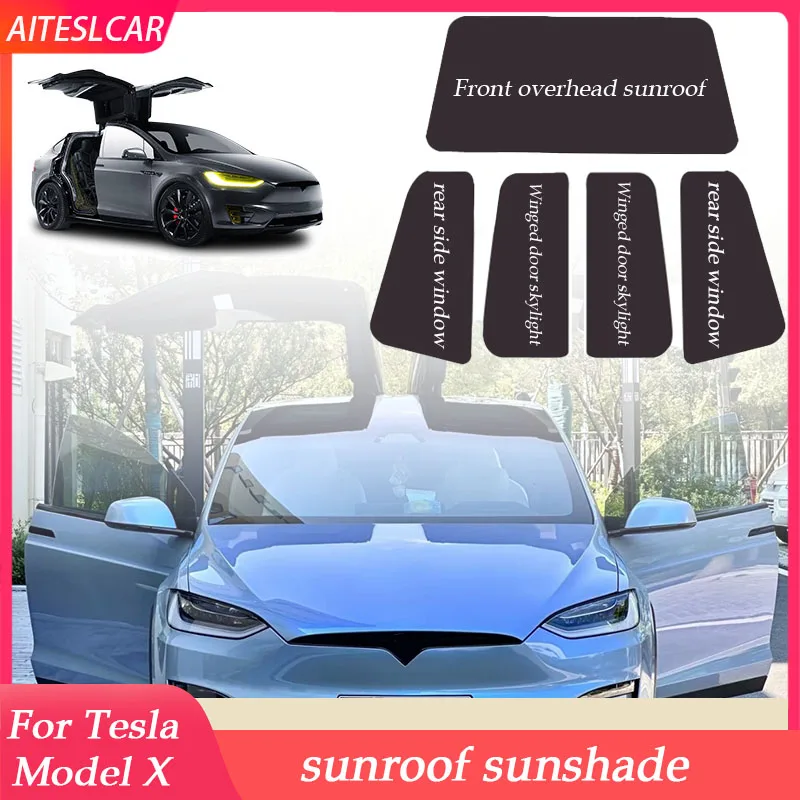 

Для Tesla Model X 2024: Сетчатая солнцезащитная шторка для переднего и заднего стекол, люка и крыши (сетка-сетка, сетка-шторка, солнцезащитный козырек)