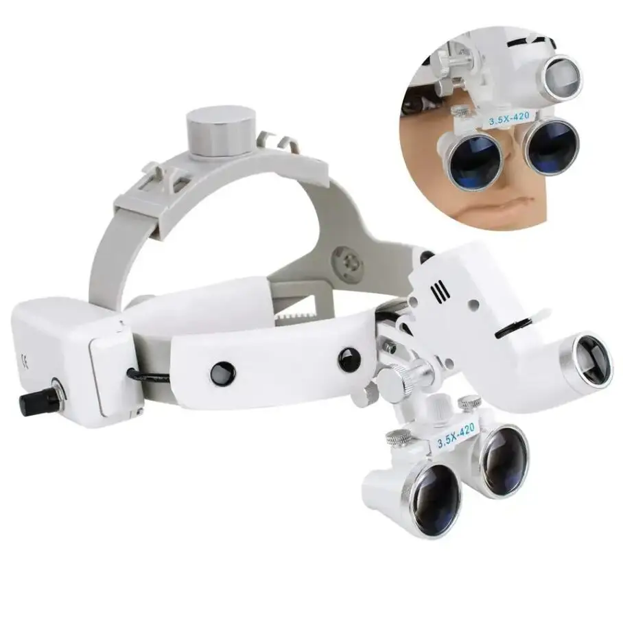 Equipment ENT Loupe Headband Binocular Loupes with 5W LED Headlight