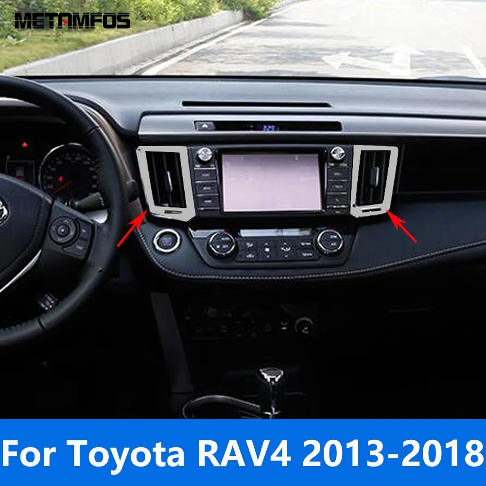 For Toyota RAV4 RAV 4 2013-2015 2016 2017 2018 Matte Center Console Air Conditioner Vent Outlet Cover Trim Interior Accessories