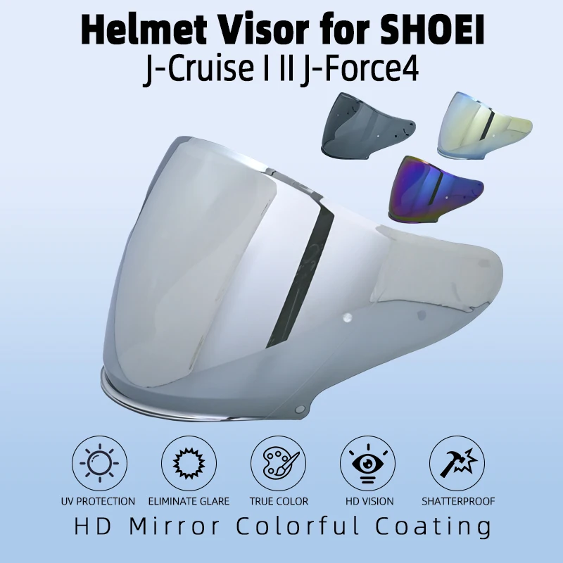 Helmet Visor for SHOEI J-Cruise 1 J-Cruise 2 J-Force 4 CJ-2 Motorcycle Helmet Lens Open Face Shield Viseria Capacete Moto Glasse