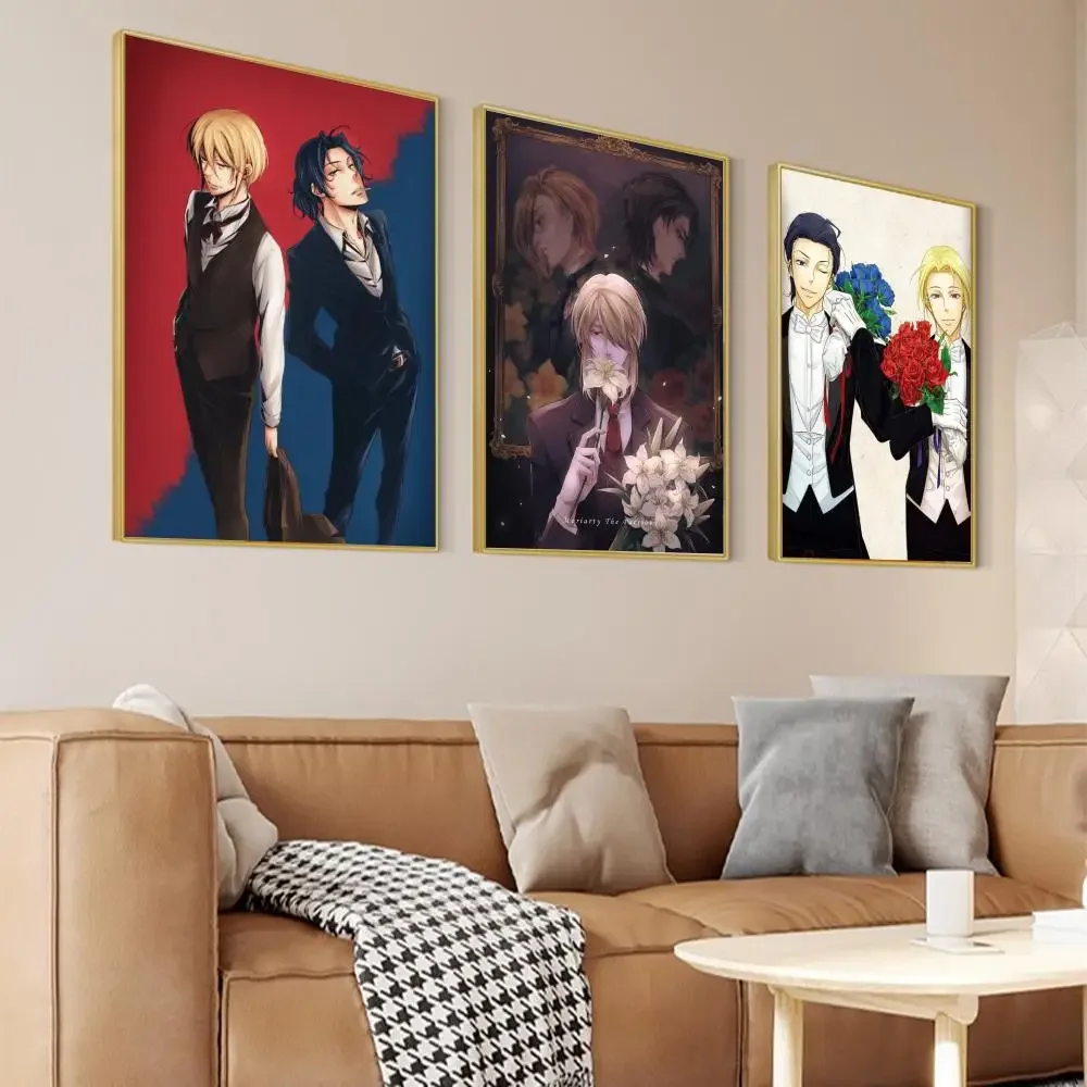 1PC Moriarty The Patriot Anime Retro Print Poster Paper Waterproof High Quality Sticker Home Living Room Bar Wall Decoration
