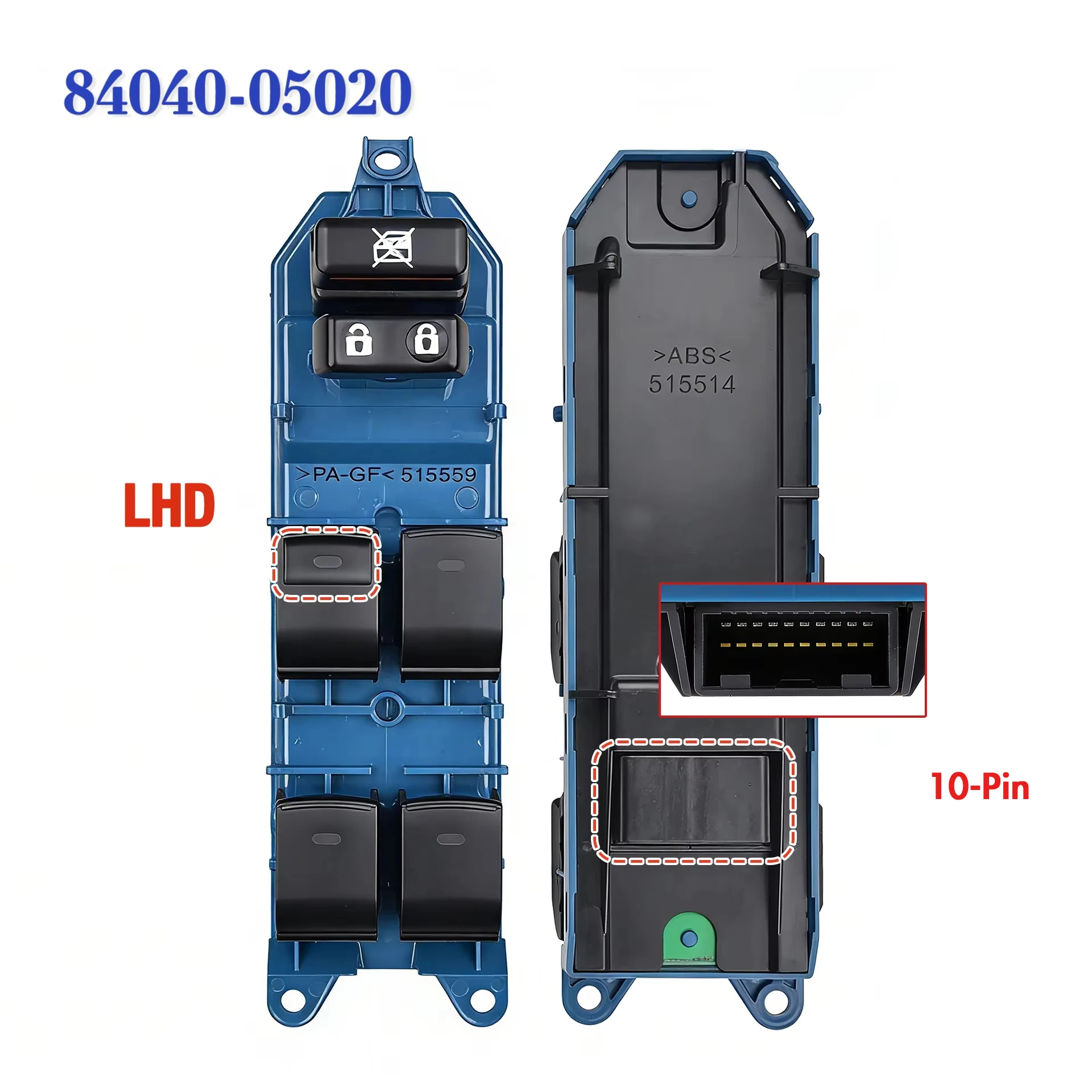 84040-05020 Toyota Window Switch 2009-2018