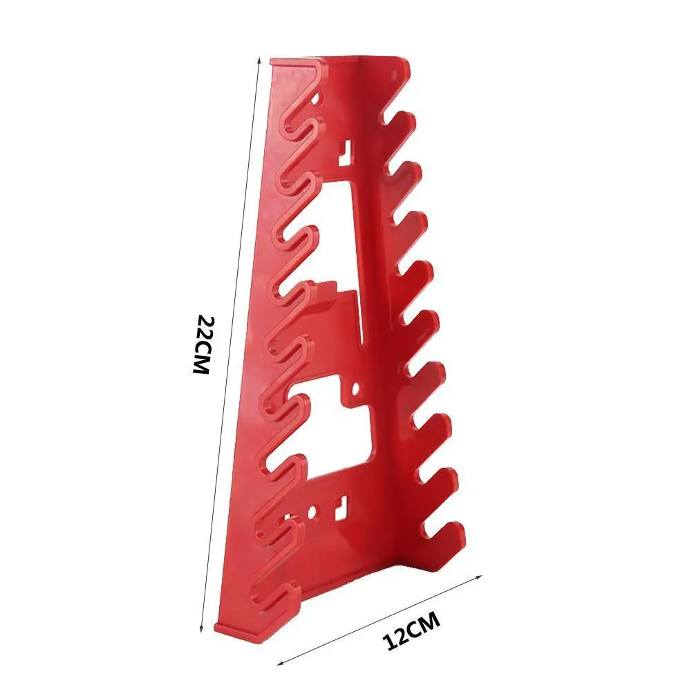 Red Wrench Spanner Tool Organizer Sorter Holder Wall Mounted Tool Storage Tray Socket Storage Rack Plastic Tools Organizer 공구정리