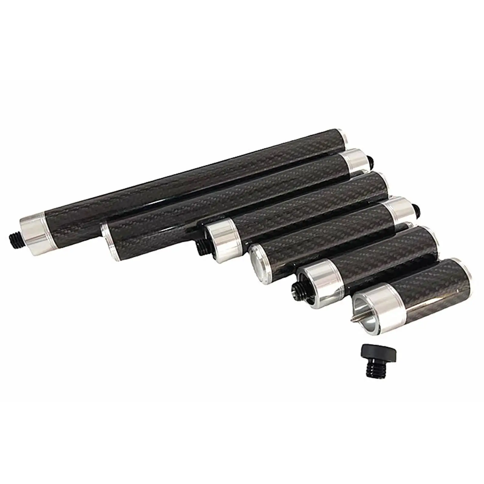 

Lightweight Pool Cue Extender Carbon Aluminum Easy Grip Lengthening Shaft for Snooker and Billiard Training