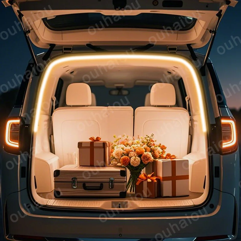 لVoyah حلم الجذع ضوء تعديل ضوء أضواء الغلاف الجوي الأبيض الدافئ الأبيض الخلفي الجذع LED ضوء بار #5