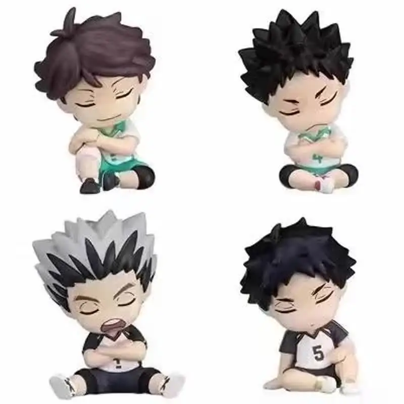 Figura de ação genuína 2 Haikyuu Sleep Style iwaizumi hajime Akaashi Keiji Oikawa Tooru Kotaro Bokuto Gacha Toy
