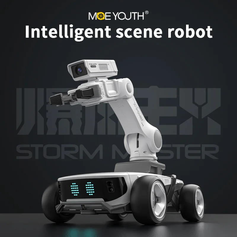Storm X5 Intelligent RC Robot Car with Infrared Recognition & Programmable Modes - White/Black, Kids Educational Gift