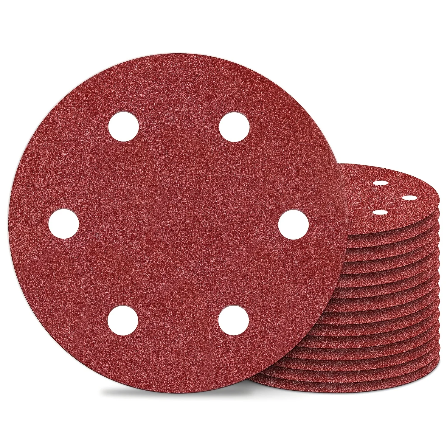 9inch Sandpaper 225mm 6 Hole Sanding Paper 60-600 Grit Electric Wall Polisher Furniture Wood Products Grinding Polishing Metal