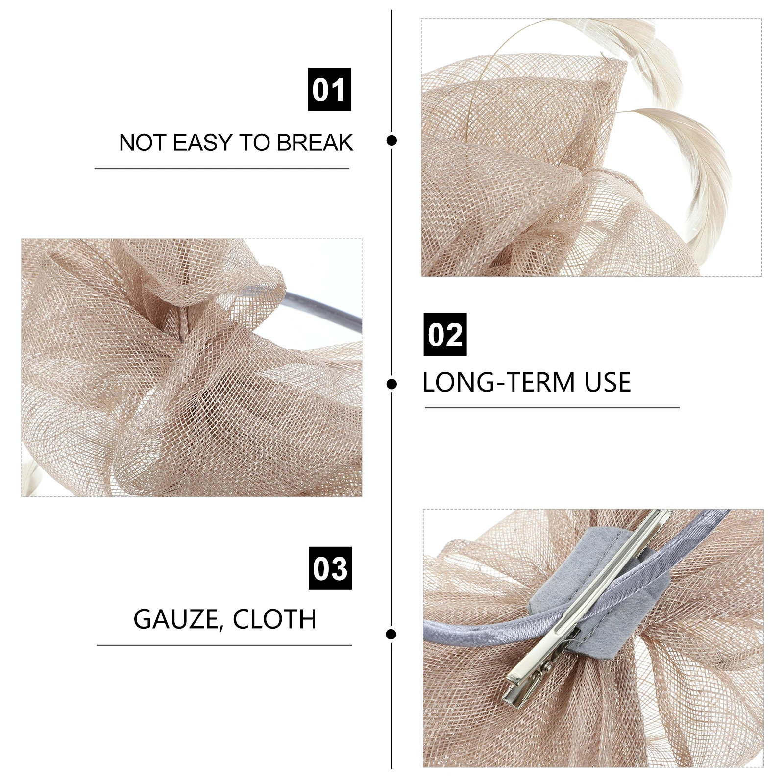 

Gauze Headbands Women Hair Accessories Hoop Soft Lightweight Photo Props Bride Shopping Party Dancing Hair Tools