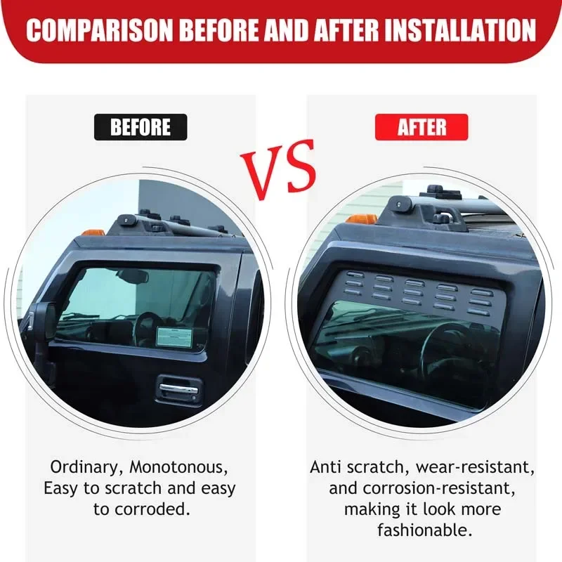 

Aluminum Alloy Black For Hummer H2 2003-2009 Car Front Rear Ventilation blinds Panel sticker Car exterior decoration accessories