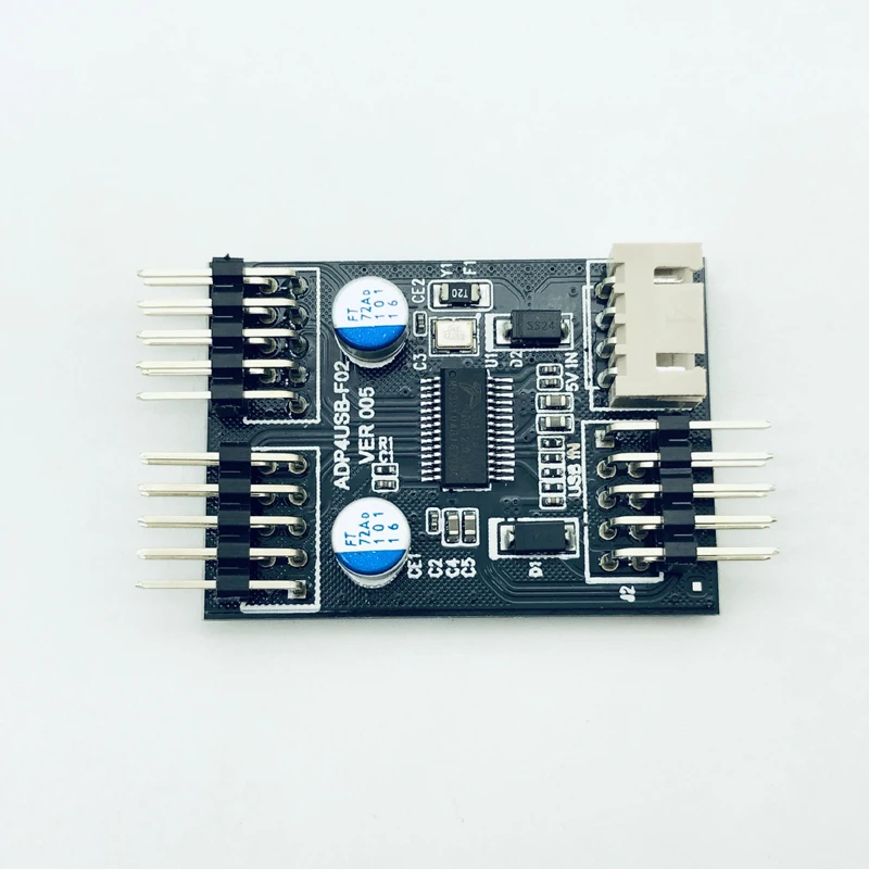 9Pin USB Header 1 to 2 Card Board Desktop 9-Pin USB HUB USB2.0 9-pin Connector Adapter 30cm USB 9Pin Cable + SATA Power Cable NEW