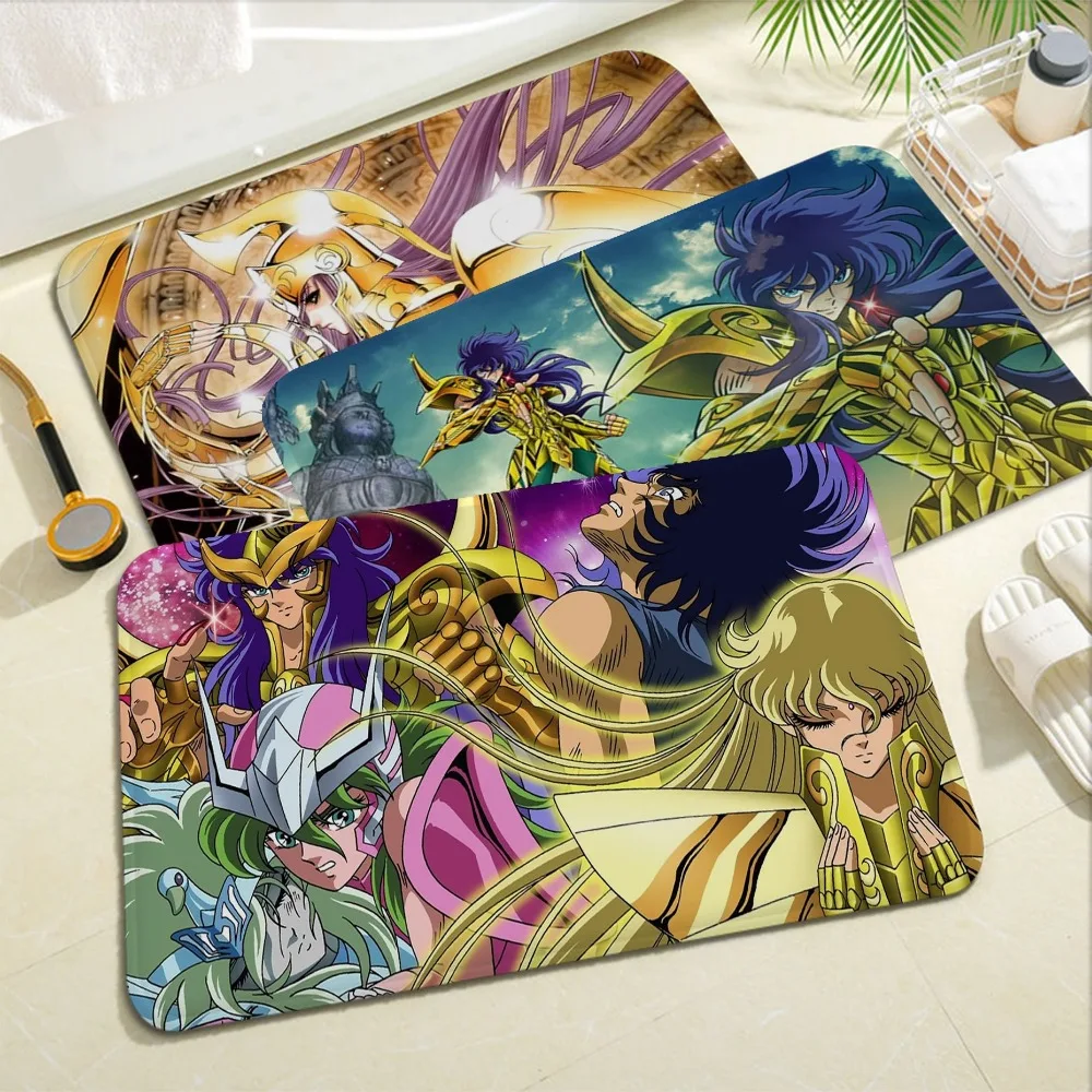 

Saint Seiya Anime Cartoon Floor Mat Bathroom Mat Anti-slip Absorb Water Long Strip Cushion Bedroon Mat Welcome Doormat