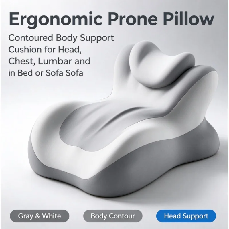 Stocking Stuffers Christmas Gift Multifunctional Memory Foam Prone Reading Pillow Relieve Neck Arm Fatigue Removable Headrest