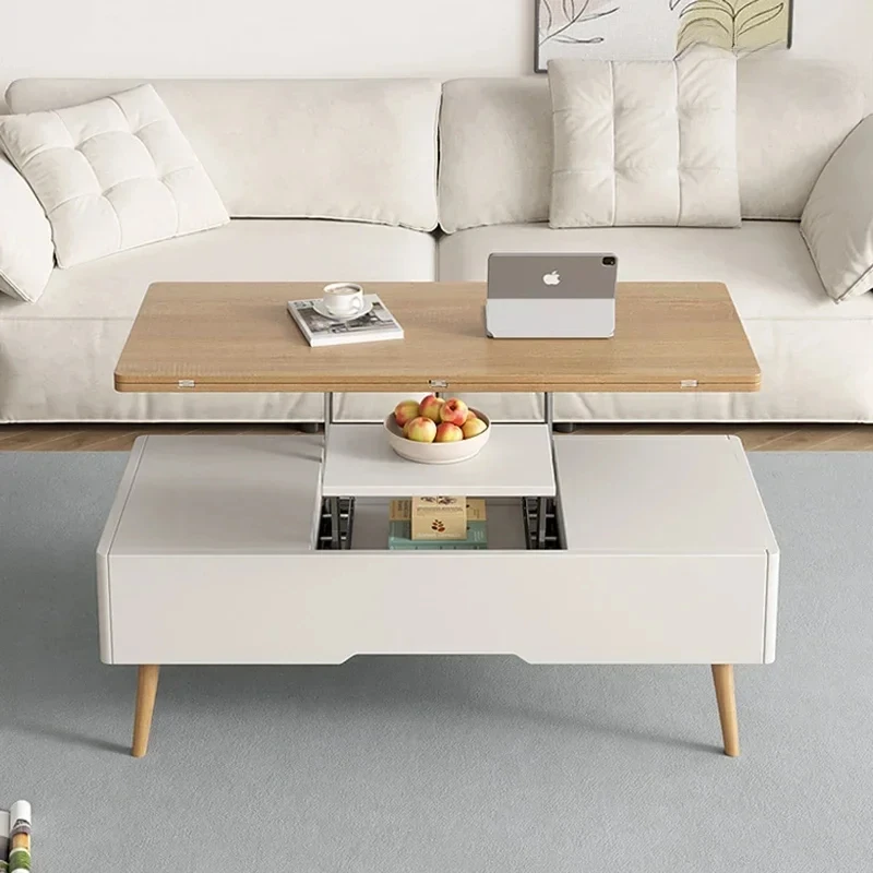 Simple Coffee Table Luxury Modern Lifting Multifunctional Creative Foldable Home Furniture