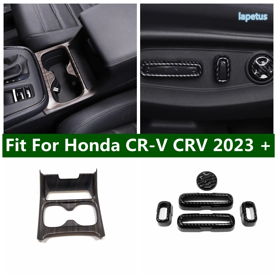 

Car Cup Stand Drinks Water Bottle Holder Decor Frame Seat Adjustment Switch Knob Button Cover Trim For Honda CR-V CRV 2023 2024