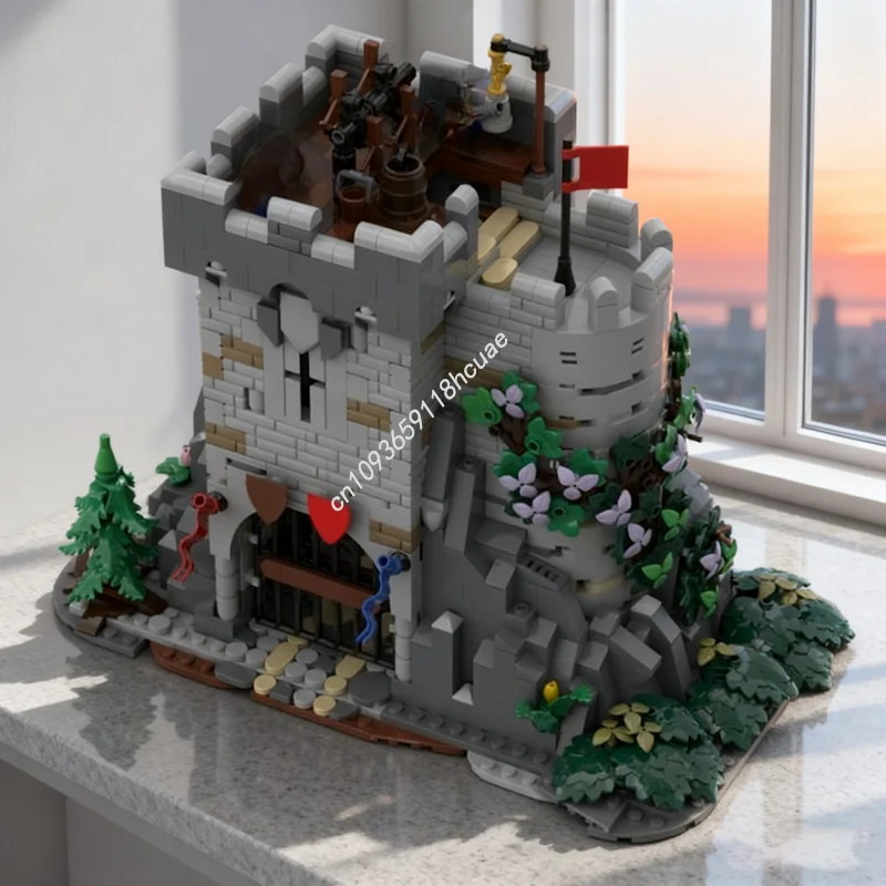 

1227pcs MOC Watch Tower Castleed Model Building Blocks Construction DIY Creative Toy Idea Christmas Gifts Education Birthday