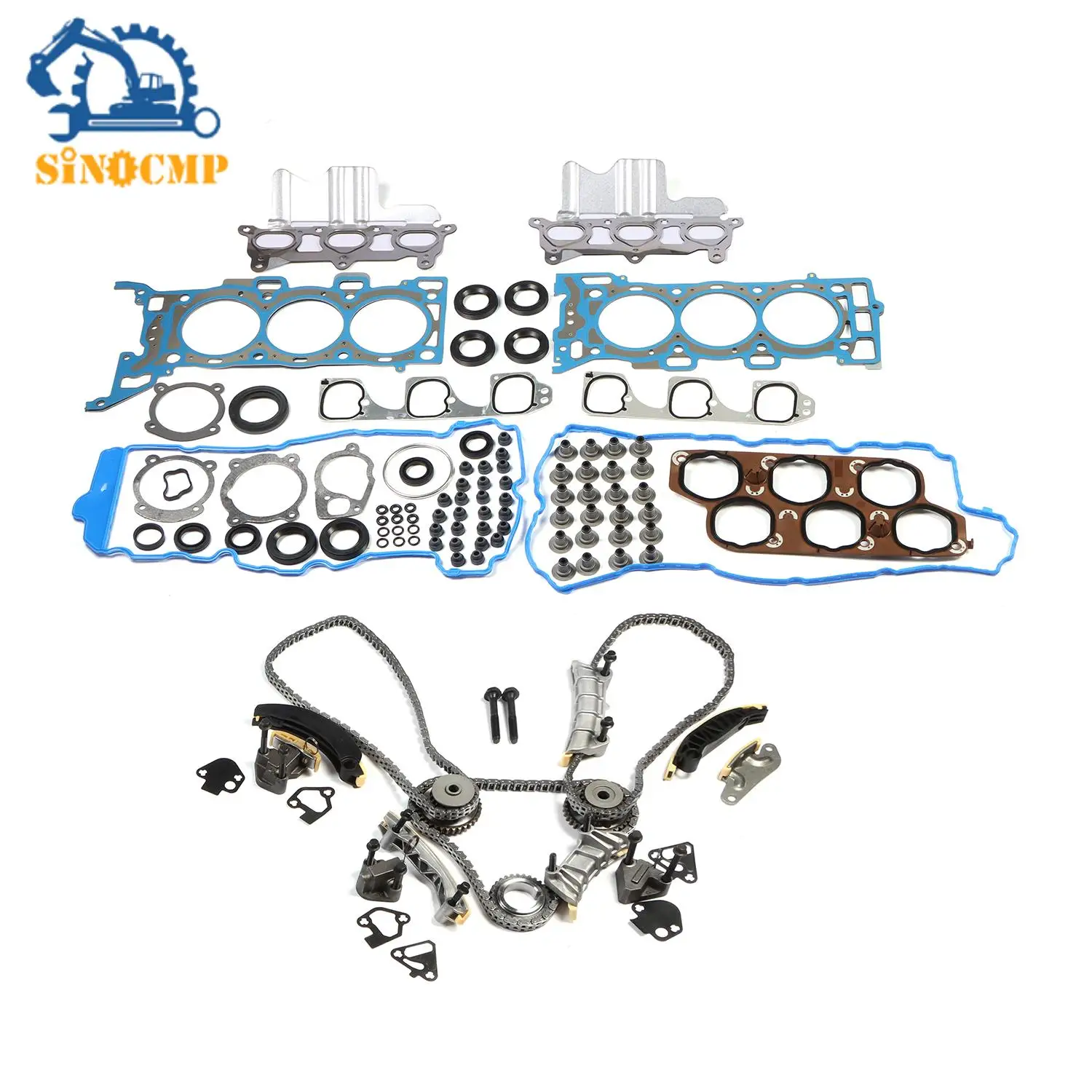 

Комплект цепи ГРМ с комплектом прокладок головки для GM 3.6L 2008, комплекты для восстановления двигателя автомобиля Acadia