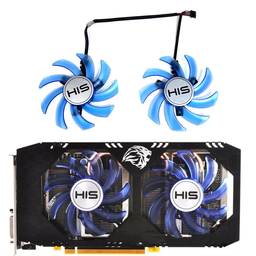 

2PCS/SET FDC10H12S9-C FDC10U12S9-C RX 470、480 Iceq X² GPU FAN，For HIS RX 470 Iceq X²、HIS RX 480 Iceq X² Video card cooling fan