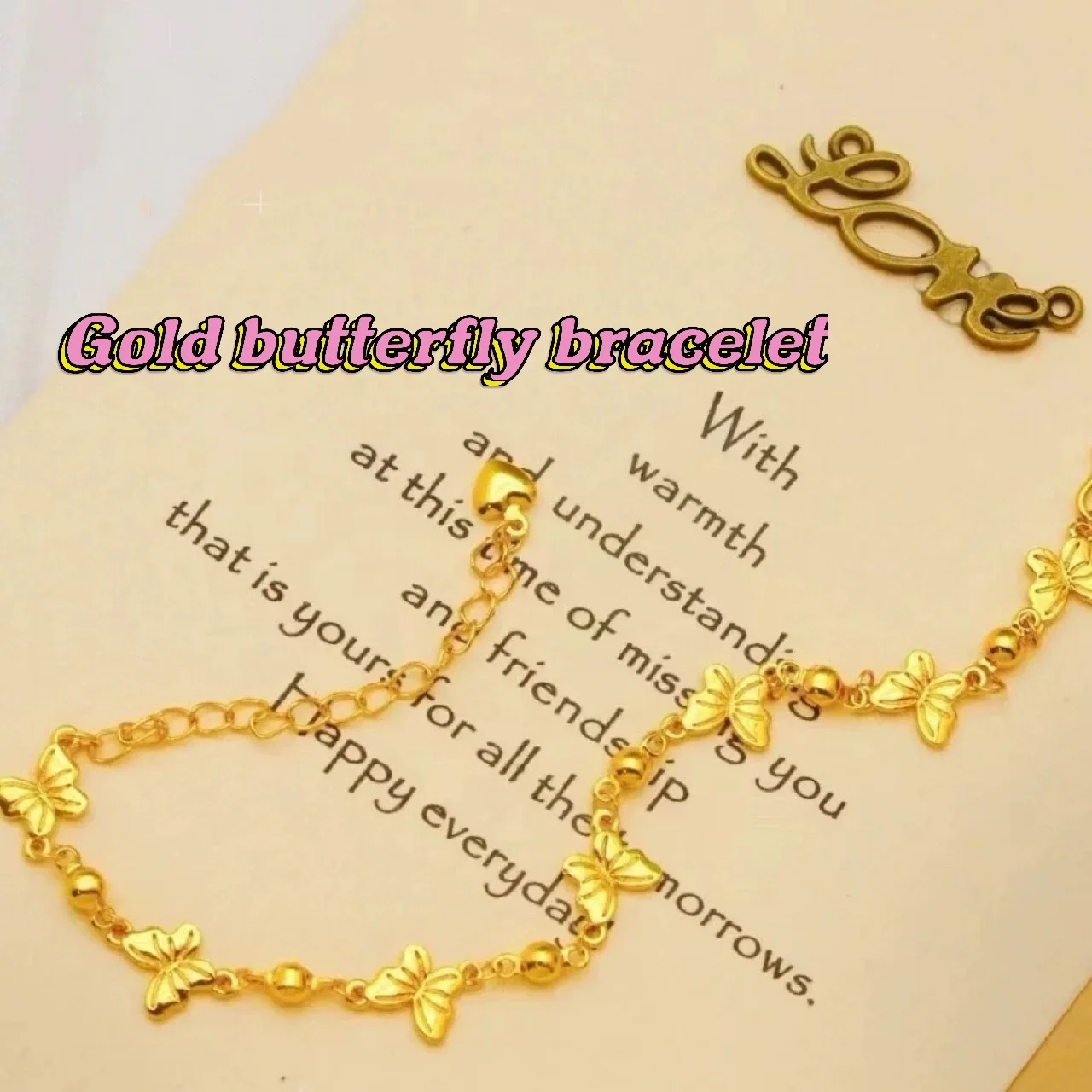 Small butterfly bracelet appearance, advanced design of student party niche, gift selection