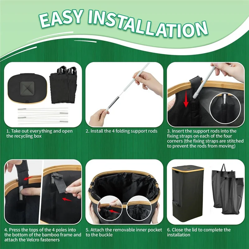 

A88E-110L контейнер для переработки для кухни, дома, дома, контейнеры для переработки с крышкой для бутылок, банки, стеклянные пластиковые коробки