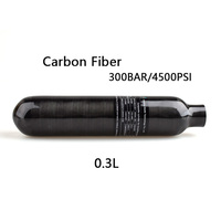 ALSAFE 0.3L Carbon Fiber Air Tank 300BAR 4500PSI Gas Cylinder M18*1.5 Bottle Station CO2 Soda Water Diving Fittings