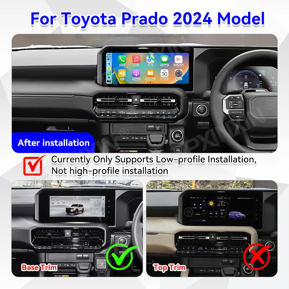 أندرويد السيارات لتحديد المواقع والملاحة راديو السيارة Carplay لتويوتا برادو LC250 2024 ستيريو مشغل وسائط متعددة مسجل شرائط 12.3 "رأس #4